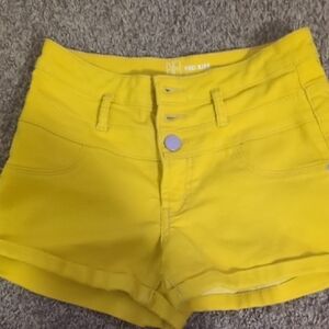 No Boundaries High Waist Yellow Shorts for Summer